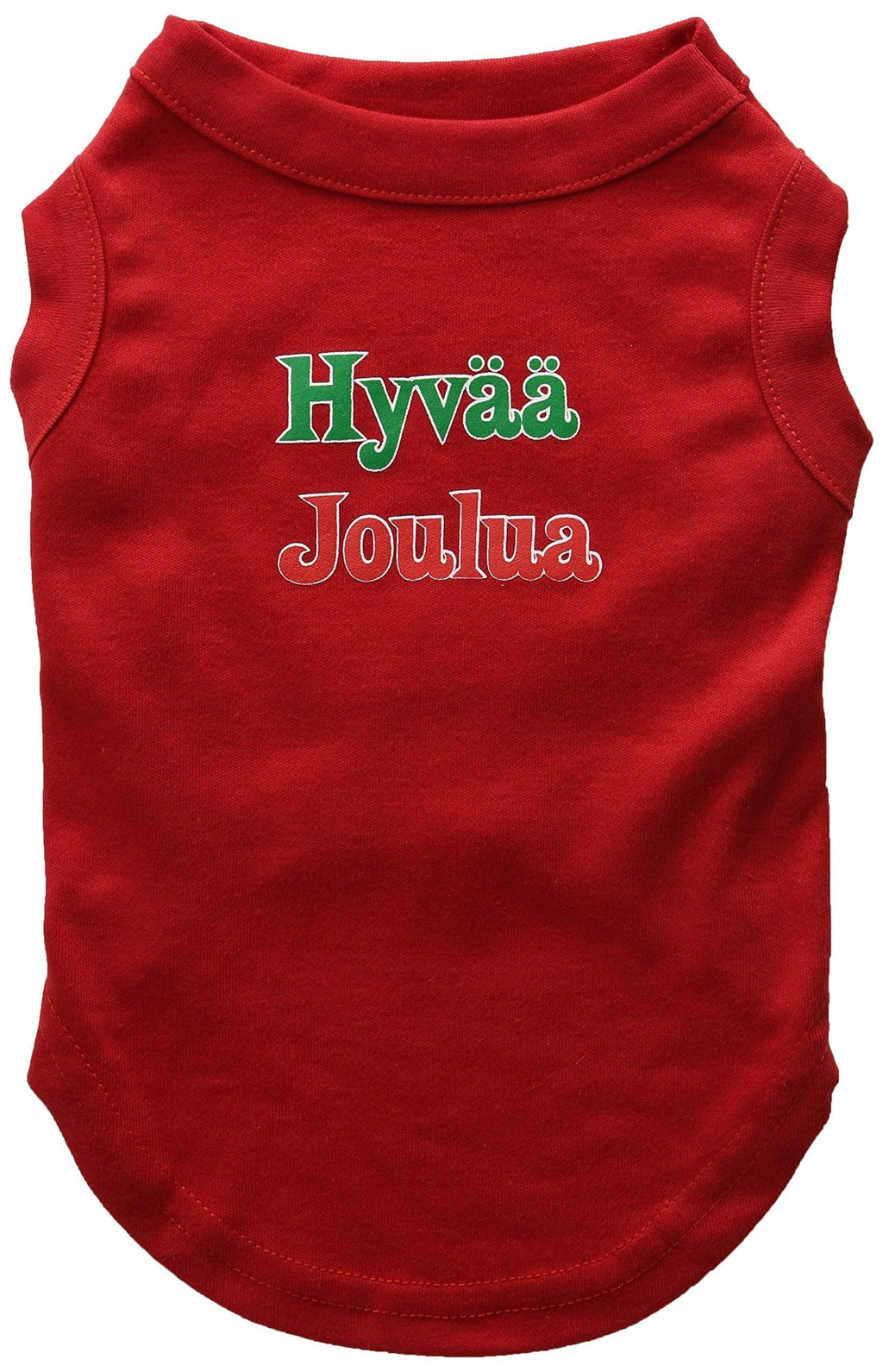 [Australia] - Mirage Pet Products 12-Inch Hyvaa Joulua Screen Print Shirts for Pets, Medium, Red 