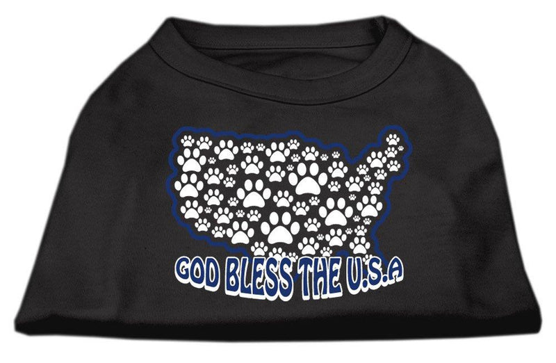 [Australia] - Mirage Pet Products 16-Inch God Bless USA Screen Print Shirts for Pets, X-Large, Black 