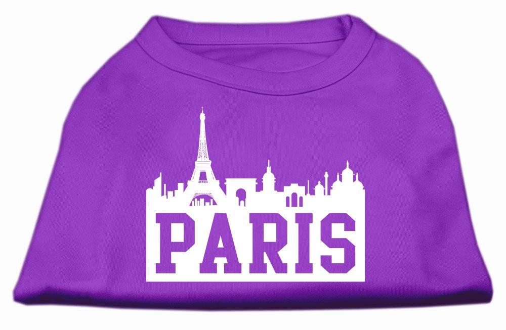 [Australia] - Mirage Pet Products 12-Inch Paris Skyline Screen Print Shirt for Pets, Medium, Purple 