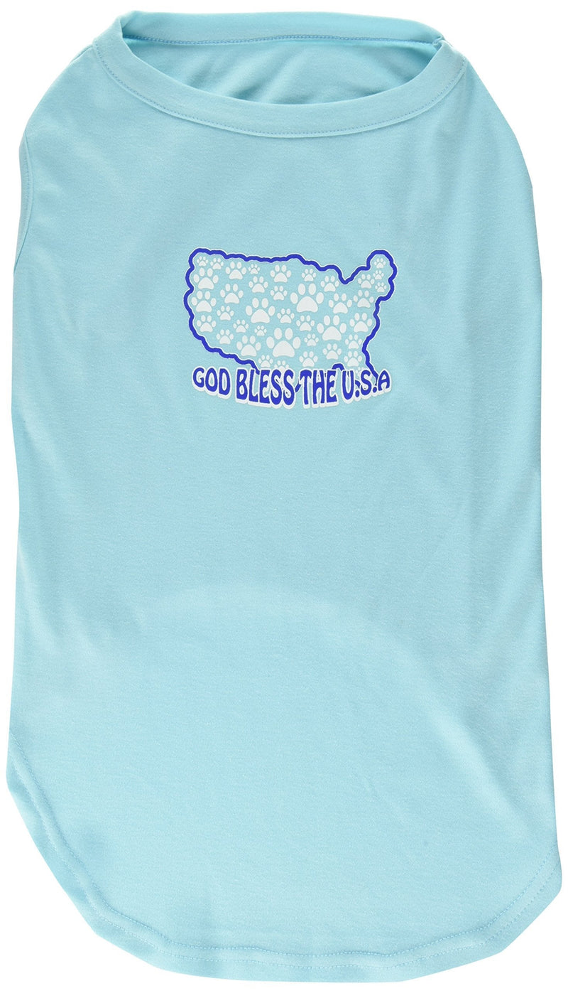 [Australia] - Mirage Pet Products 20-Inch God Bless USA Screen Print Shirts for Pets, 3X-Large, Baby Blue 