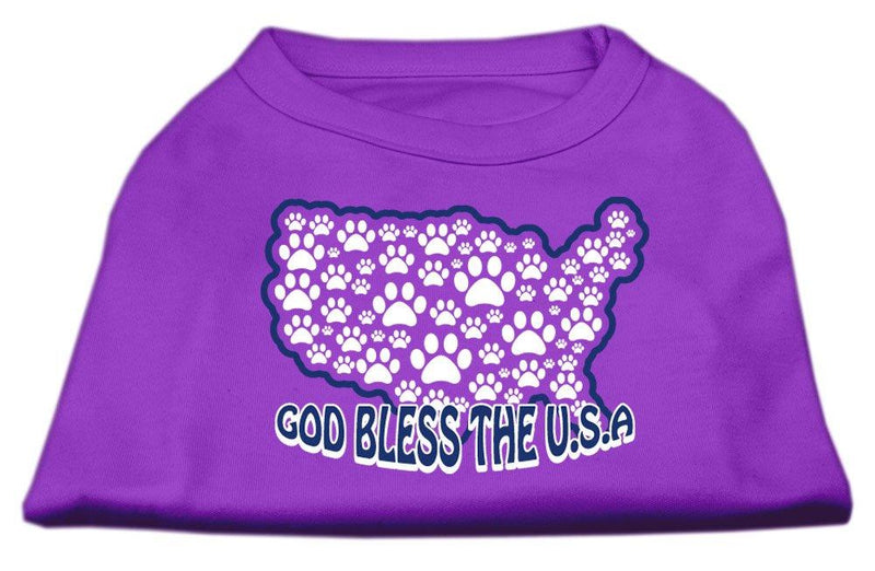 [Australia] - Mirage Pet Products 20-Inch God Bless USA Screen Print Shirts for Pets, 3X-Large, Purple 
