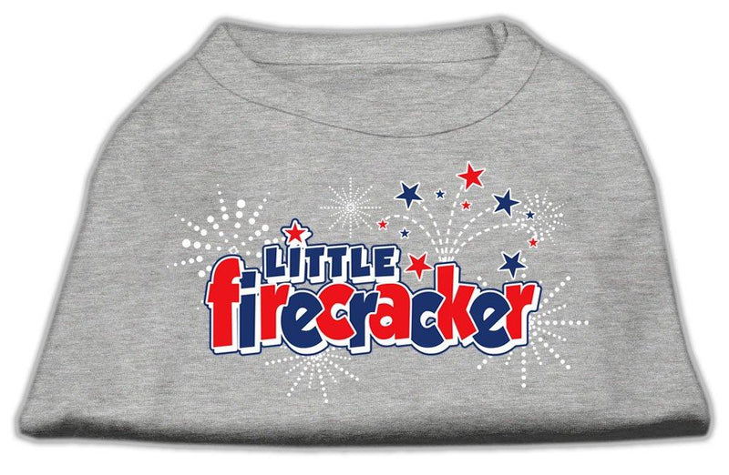 [Australia] - Mirage Pet Products 14-Inch Little Firecracker Screen Print Shirts for Pets, Large, Grey 