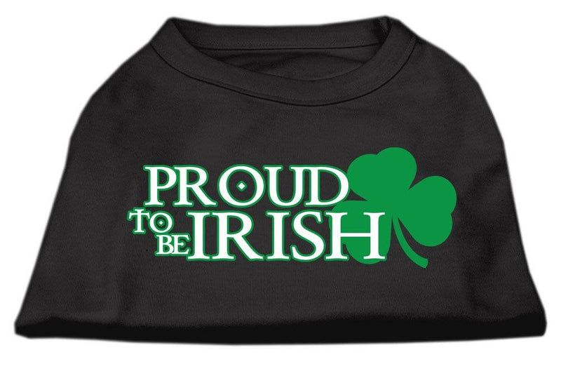 [Australia] - Mirage Pet Products 10-Inch Proud To Be Irish Screen Print Shirt for Pets, Small, Black 