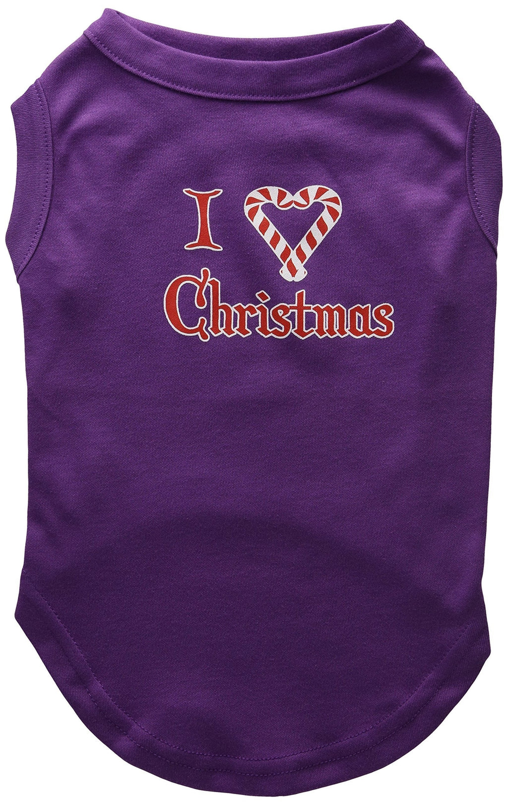 [Australia] - Mirage Pet Products 14-Inch I Heart Christmas Screen Print Shirts for Pets, Large, Purple 