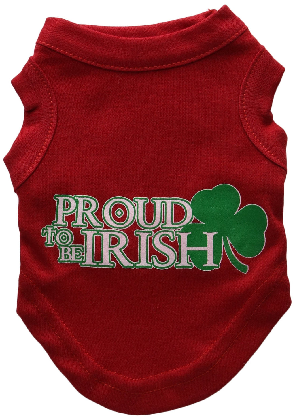 [Australia] - Mirage Pet Products 8-Inch Proud To Be Irish Screen Print Shirt for Pets, X-Small, Red 