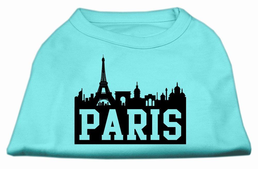 [Australia] - Mirage Pet Products 20-Inch Paris Skyline Screen Print Shirt for Pets, 3X-Large, Baby Blue 