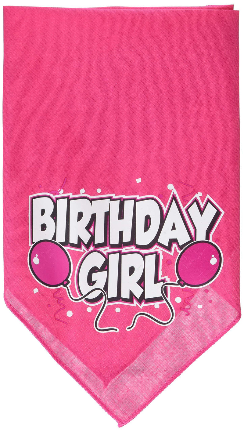 Mirage Pet Products Birthday Girl Screen Print Bandana for Pets, Small, Bright Pink - PawsPlanet Australia