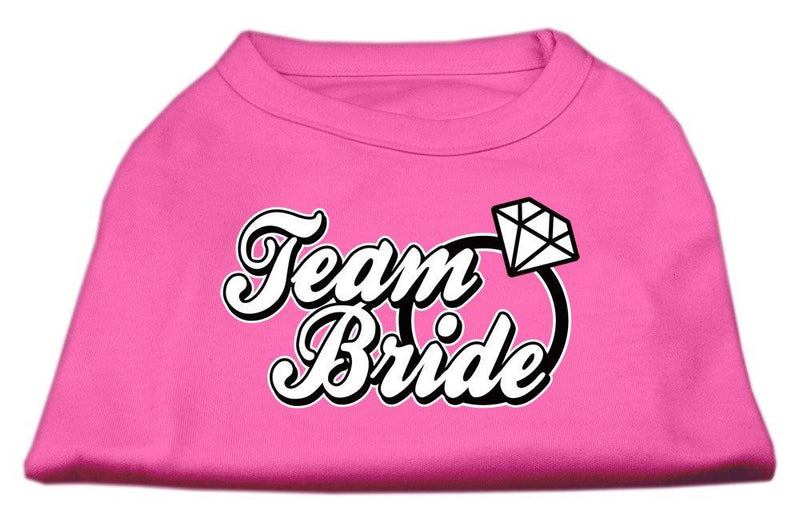 [Australia] - Mirage Pet Products 14-Inch Team Bride Screen Print Shirt for Pets, Large, Bright Pink 