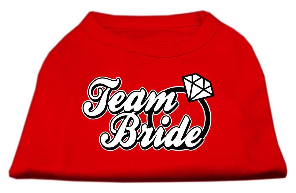 [Australia] - Mirage Pet Products 14-Inch Team Bride Screen Print Shirt for Pets, Large, Red 