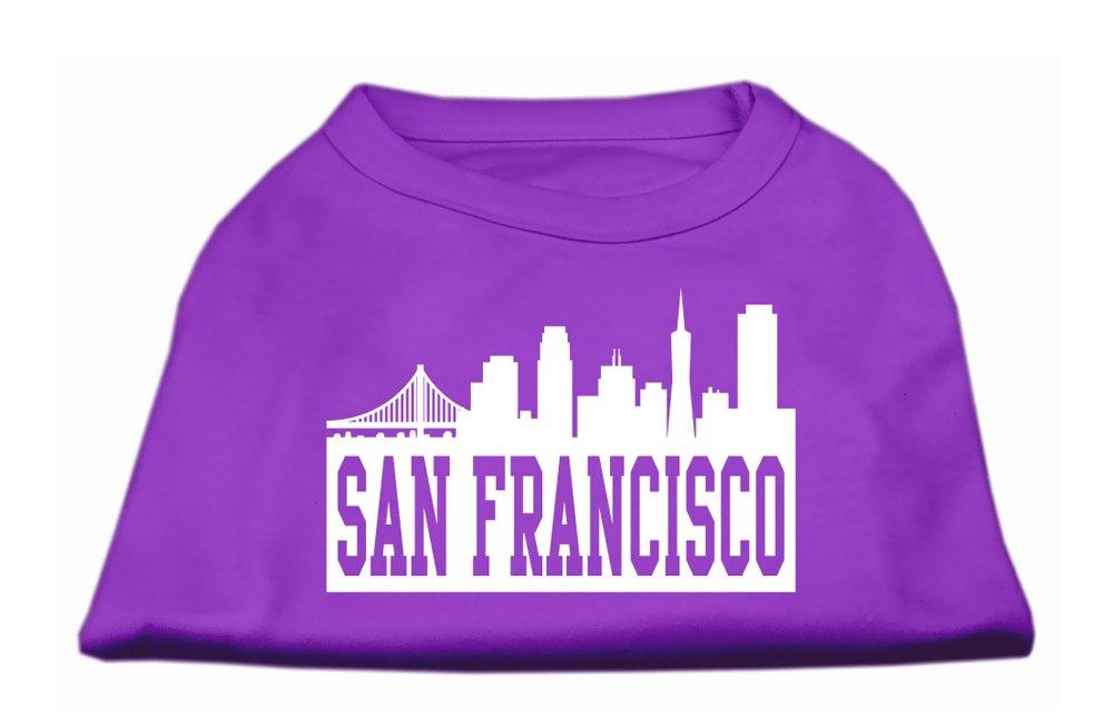 [Australia] - Mirage Pet Products 12-Inch San Francisco Skyline Screen Print Shirt for Pets, Medium, Purple 