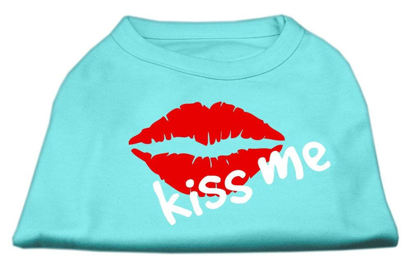 [Australia] - Mirage Pet Products 16-Inch Kiss Me Screen Print Shirt for Pets, X-Large, Black 