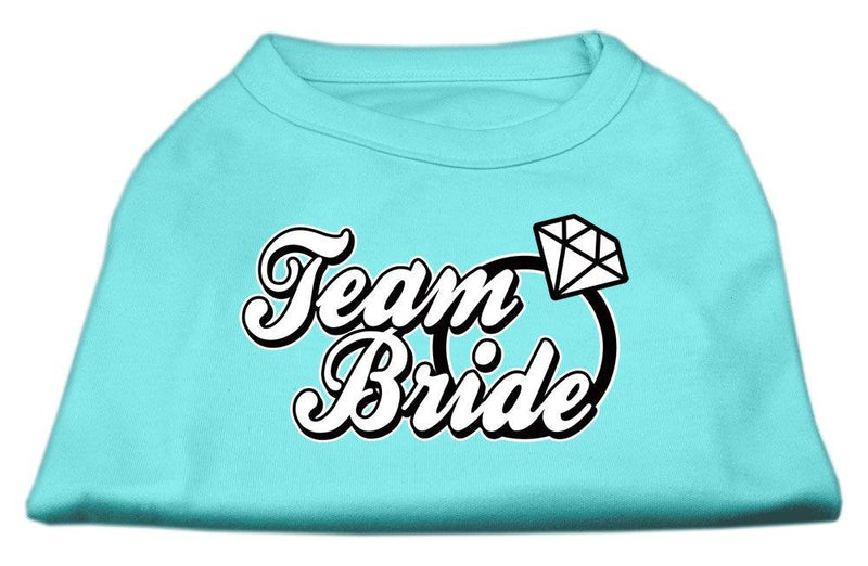 [Australia] - Mirage Pet Products 8-Inch Team Bride Screen Print Shirt for Pets, X-Small, Light Pink 