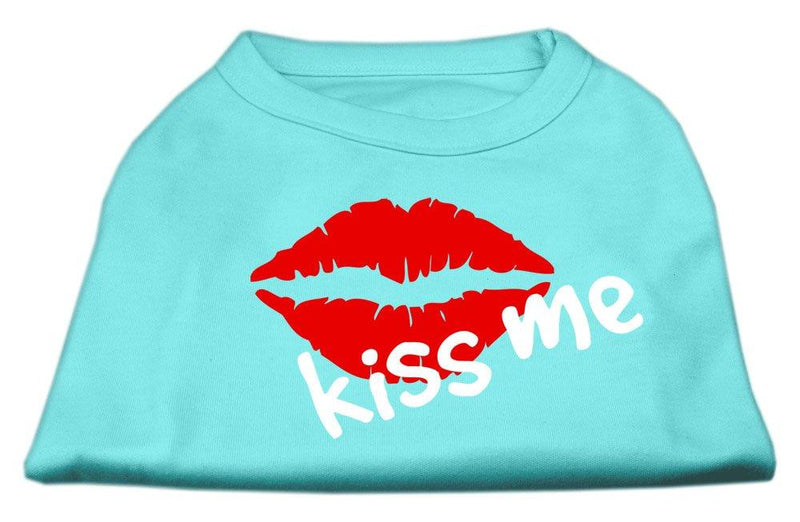 [Australia] - Mirage Pet Products 18-Inch Kiss Me Screen Print Shirt for Pets, XX-Large, Baby Blue 