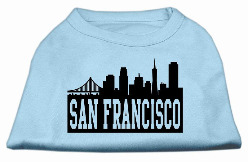 [Australia] - Mirage Pet Products 20-Inch San Francisco Skyline Screen Print Shirt for Pets, 3X-Large, Baby Blue 