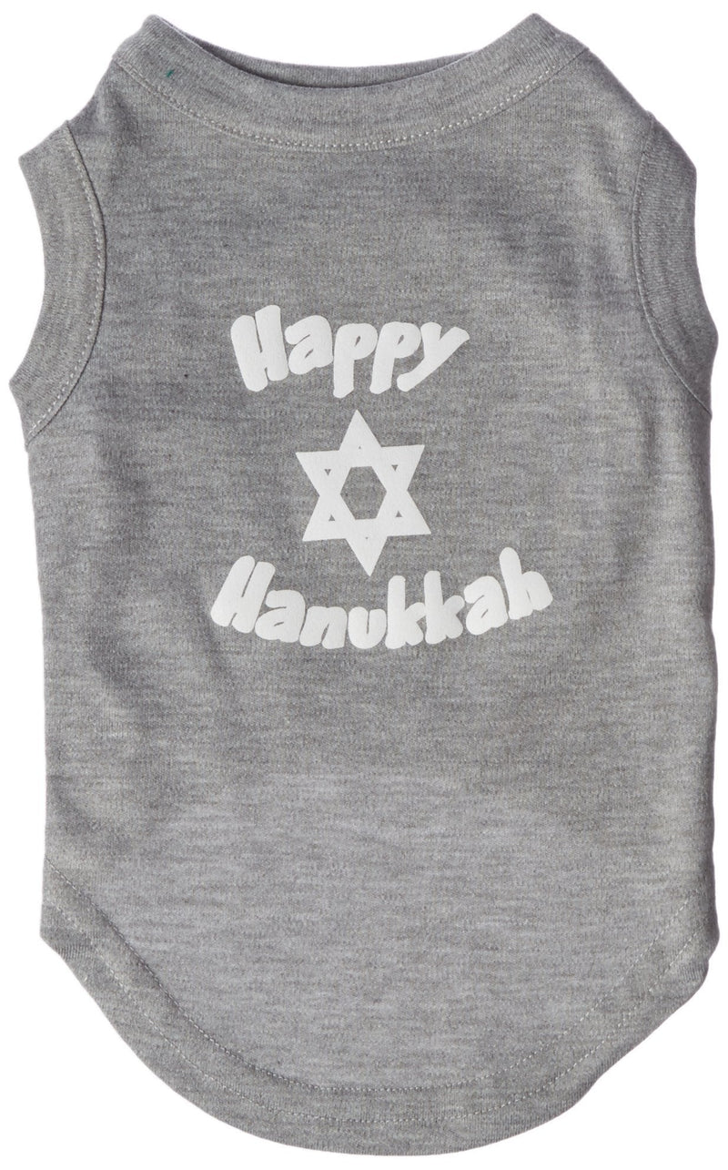 Mirage Pet Products 12-Inch Happy Hanukkah Screen Print Shirts for Pets, Medium, Grey - PawsPlanet Australia