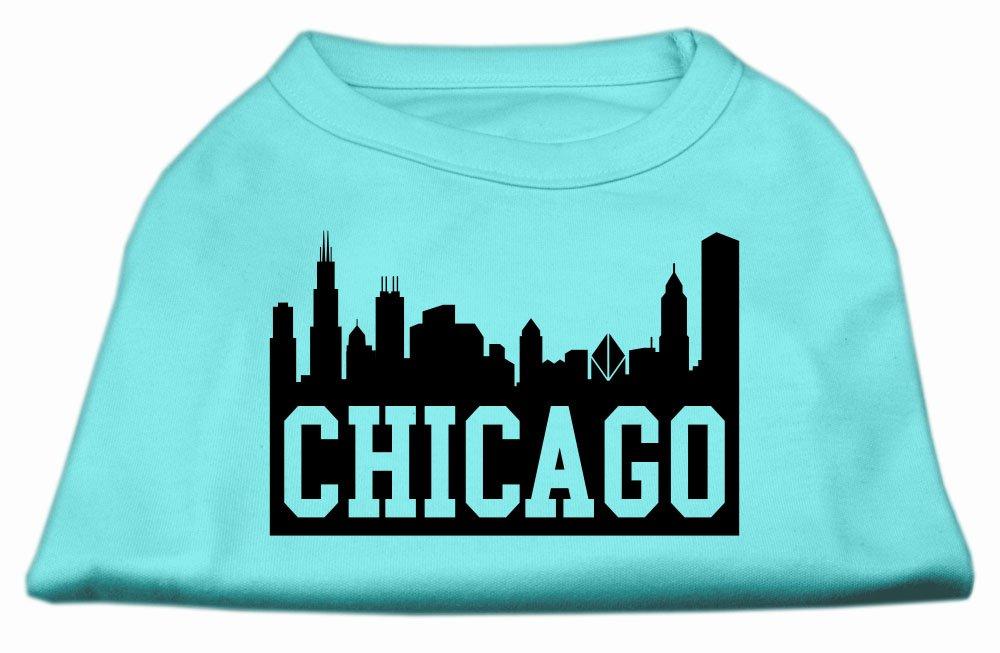 [Australia] - Mirage Pet Products 14-Inch Chicago Skyline Screen Print Shirt for Pets, Large, Black 