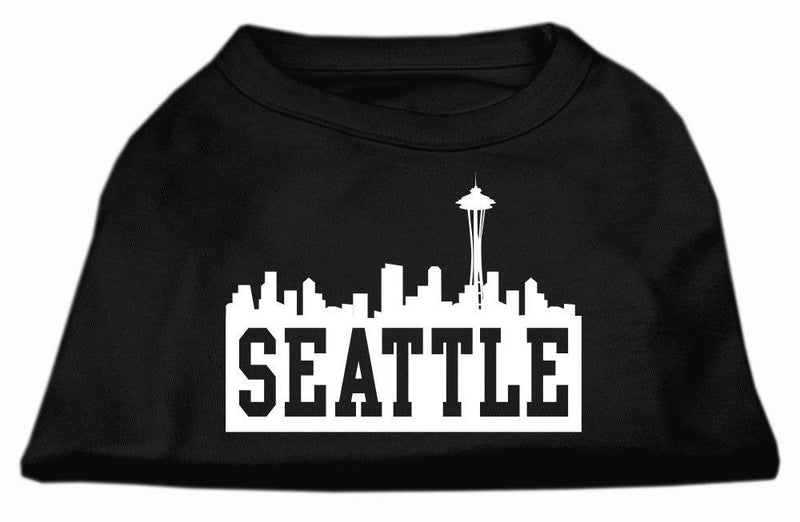 [Australia] - Mirage Pet Products 18-Inch Seattle Skyline Screen Print Shirt for Pets, XX-Large, Black 