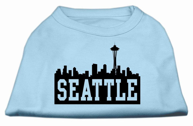 [Australia] - Mirage Pet Products 20-Inch Seattle Skyline Screen Print Shirt for Pets, 3X-Large, Baby Blue 