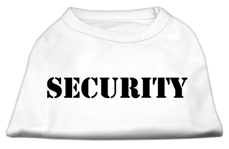 [Australia] - Mirage Pet Products 8-Inch Security Screen Print Shirts for Pets, X-Small, White with Black Text 