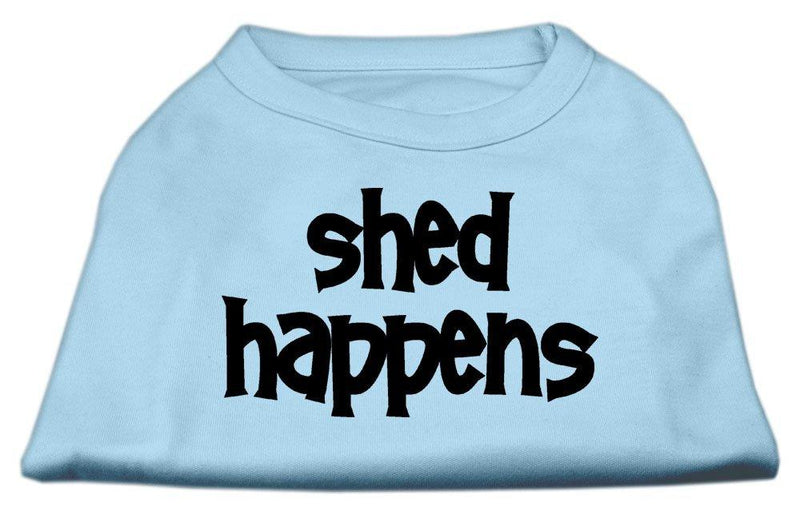 [Australia] - Mirage Pet Products 14-Inch Shed Happens Screen Print Shirts for Pets, Large, Baby Blue 