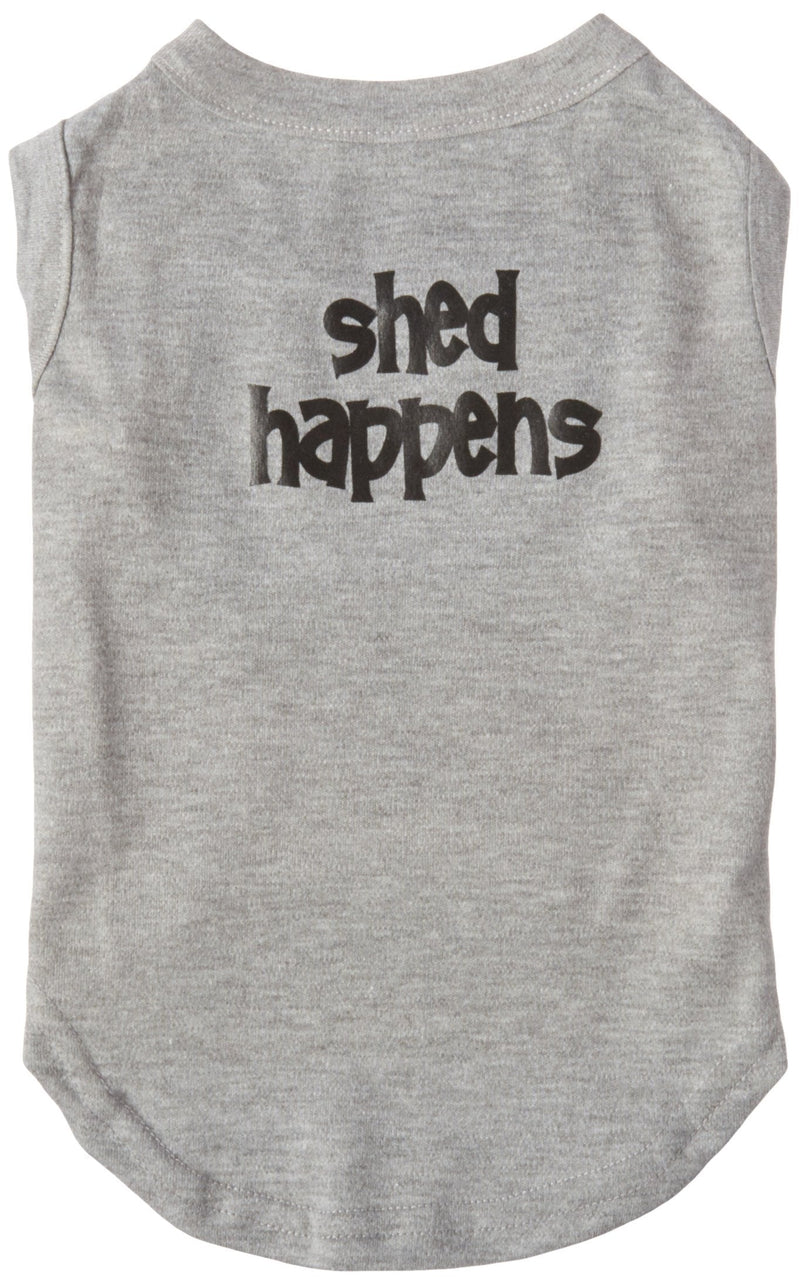 [Australia] - Mirage Pet Products 14-Inch Shed Happens Screen Print Shirts for Pets, Large, Grey 
