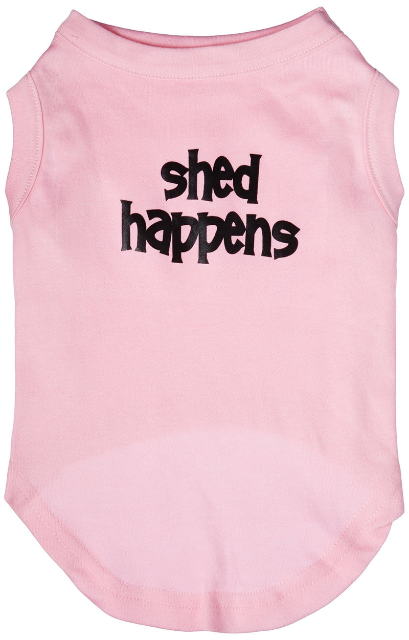 [Australia] - Mirage Pet Products 14-Inch Shed Happens Screen Print Shirts for Pets, Large, Light Pink 