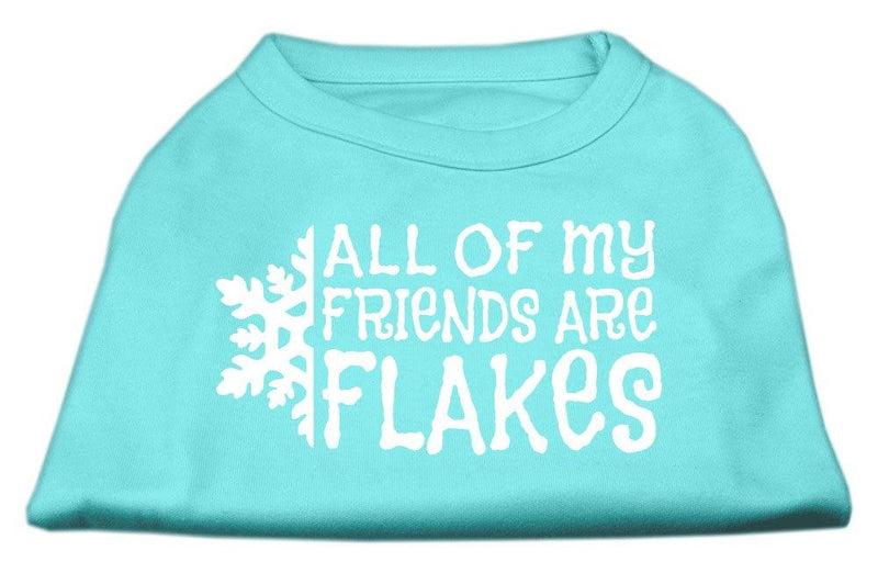 [Australia] - Mirage Pet Products 16-Inch All My Friends are Flakes Screen Print Shirts for Pets, X-Large, Grey 