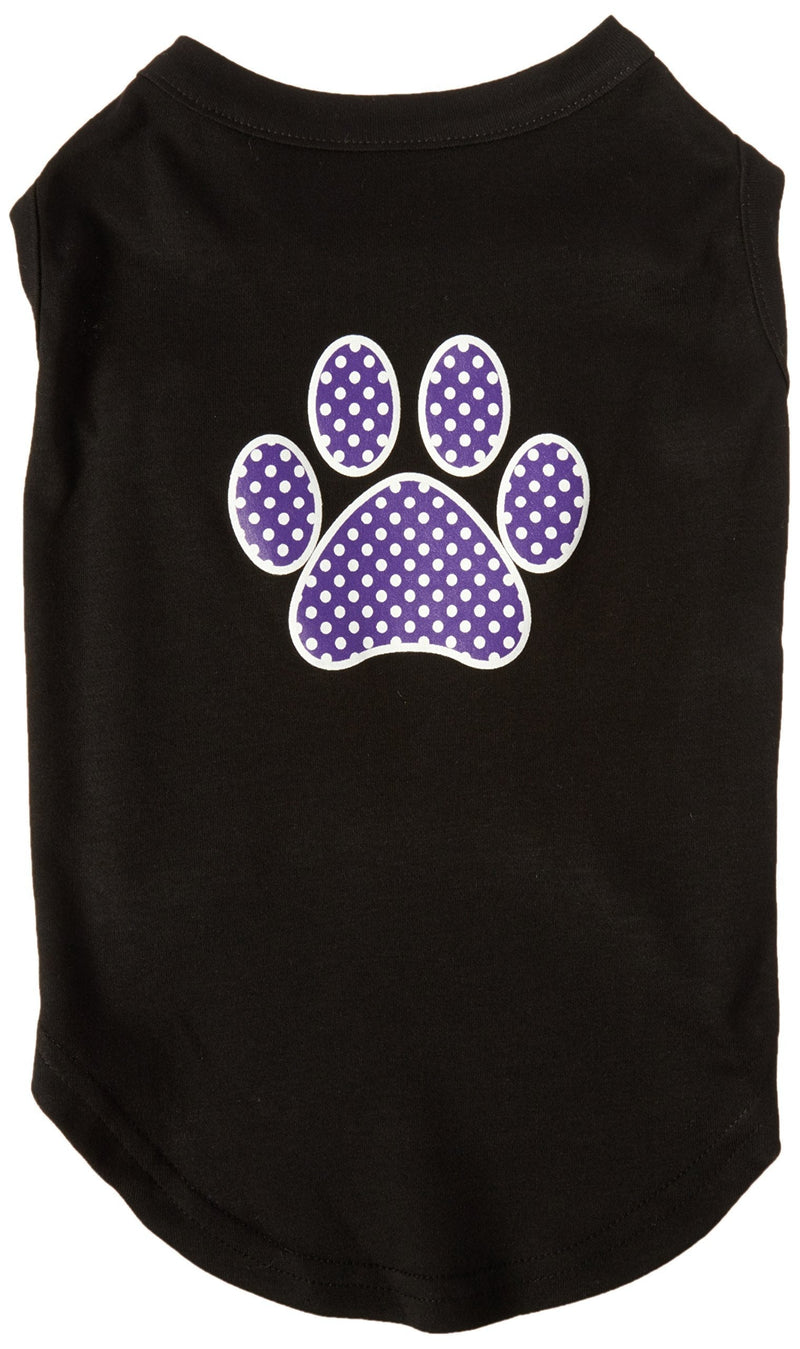 [Australia] - Mirage Pet Products Purple Swiss Dot Paw Screen Print Shirt Black XL (16) 