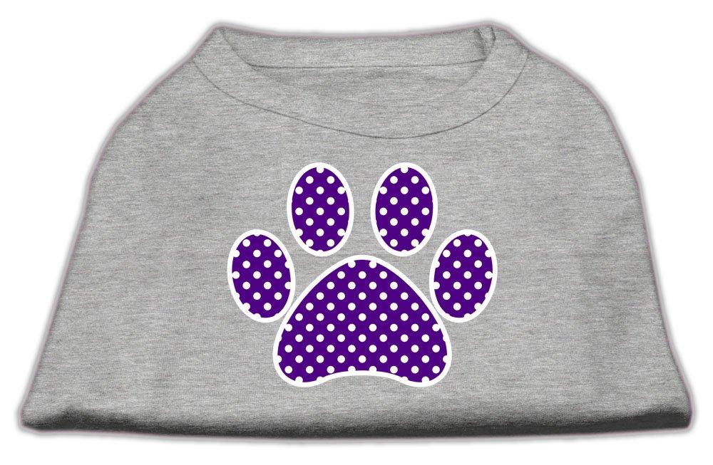 [Australia] - Mirage Pet Products Purple Swiss Dot Paw Screen Print Shirt Grey XXXL (20) 