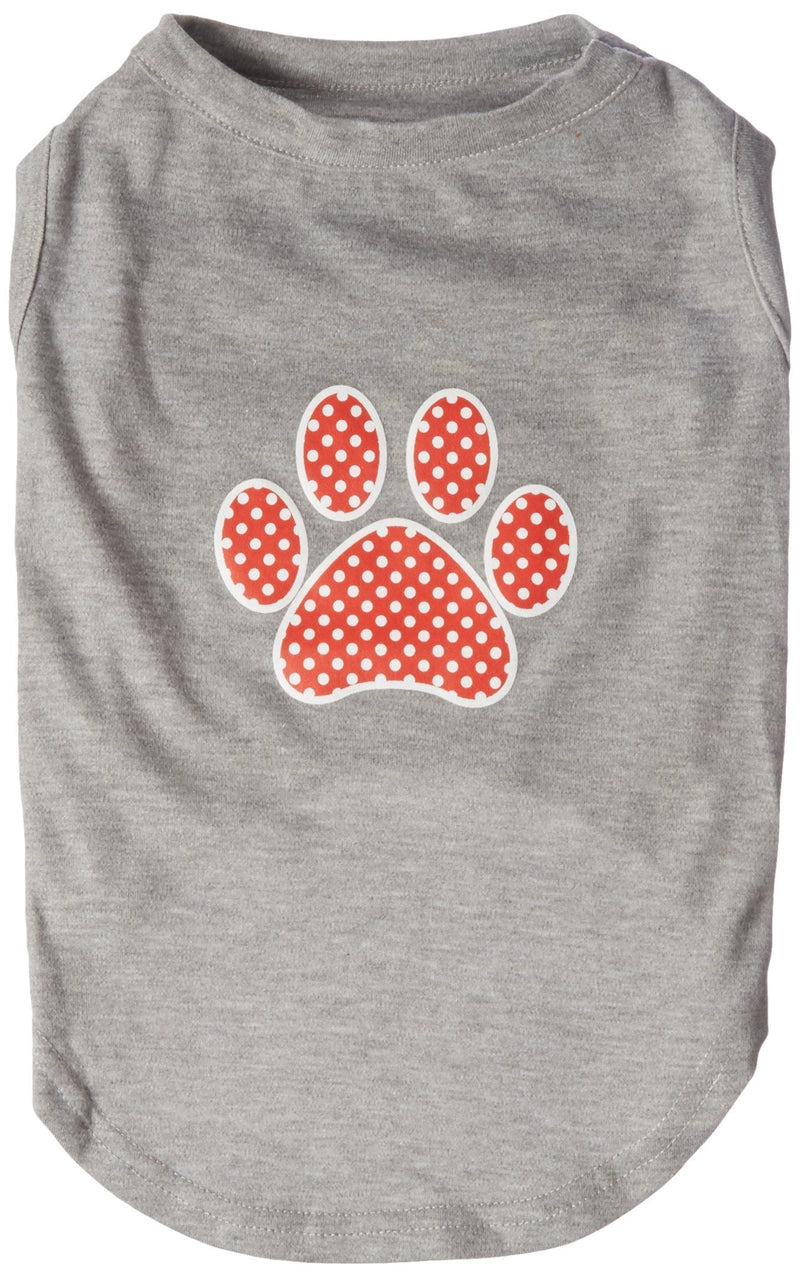 [Australia] - Mirage Pet Products Red Swiss Dot Paw Screen Print Shirt Grey XL (16) 