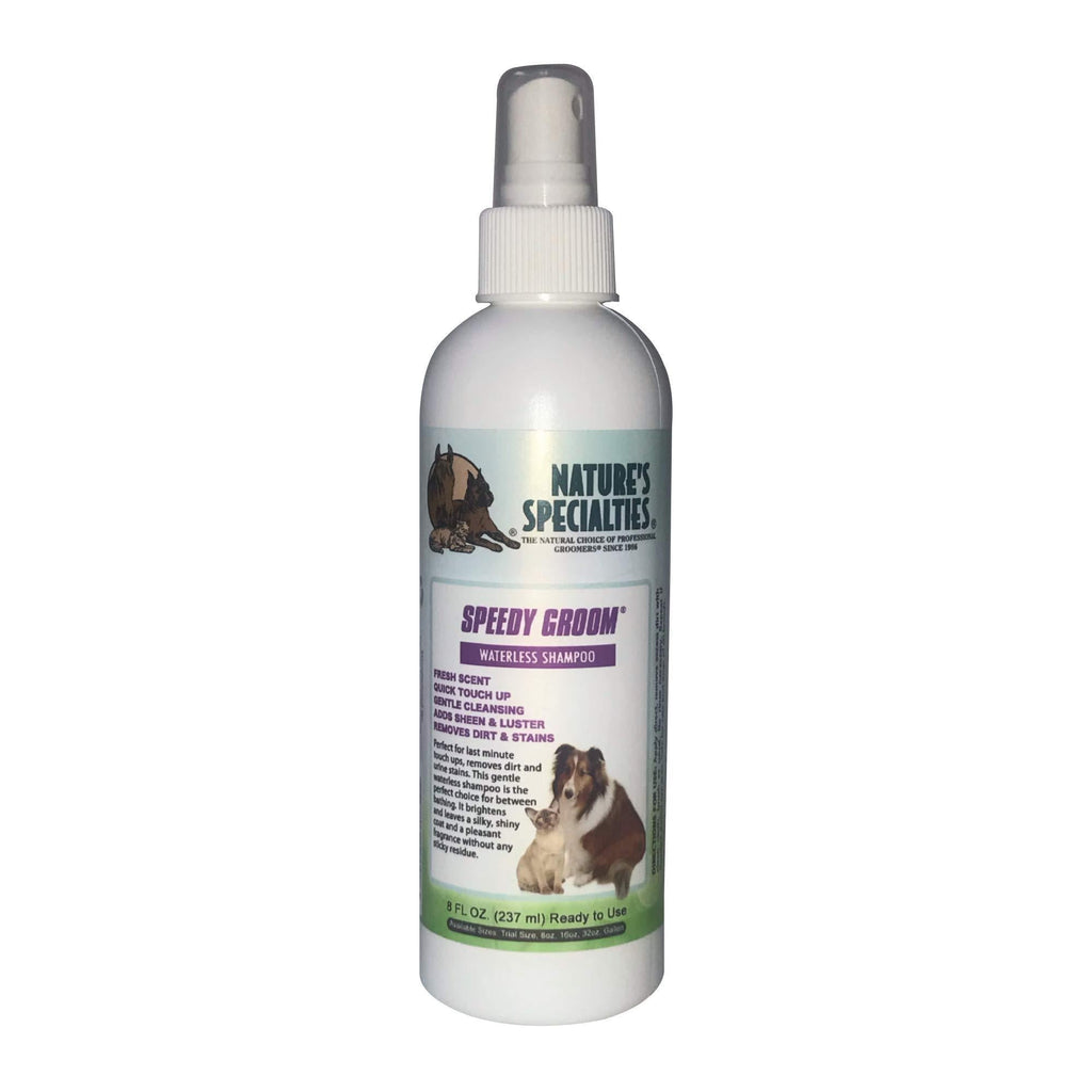 [Australia] - Nature's Specialties Speedy Groom Waterless Shampoo for Dogs Cats, Non-Toxic Biodegradeable, 8oz 8 Ounce 