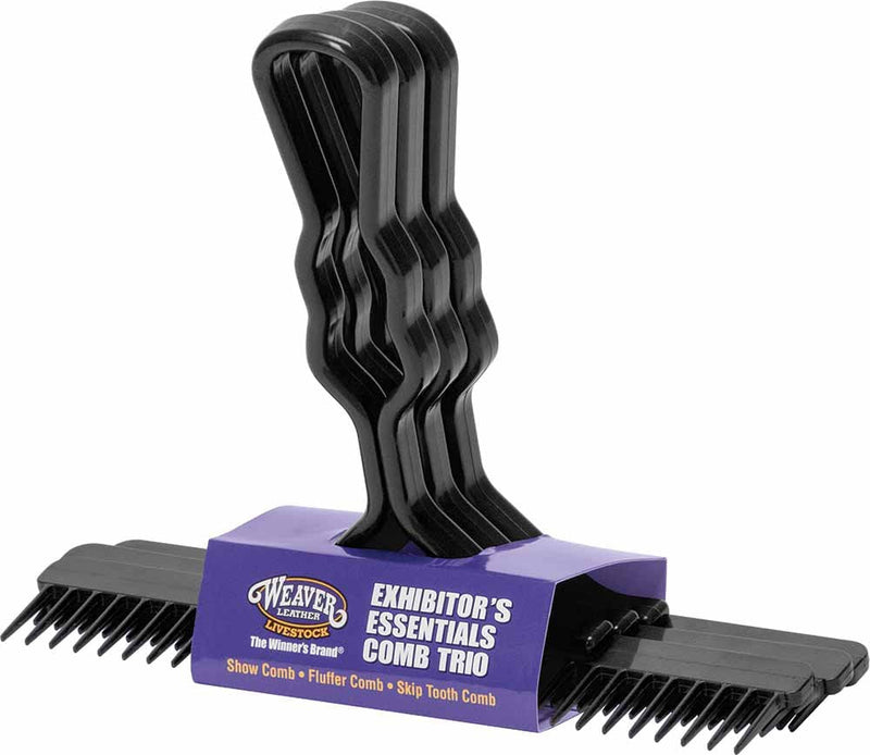 Weaver Leather Exhibitor's Essentials Comb Trio Black - PawsPlanet Australia