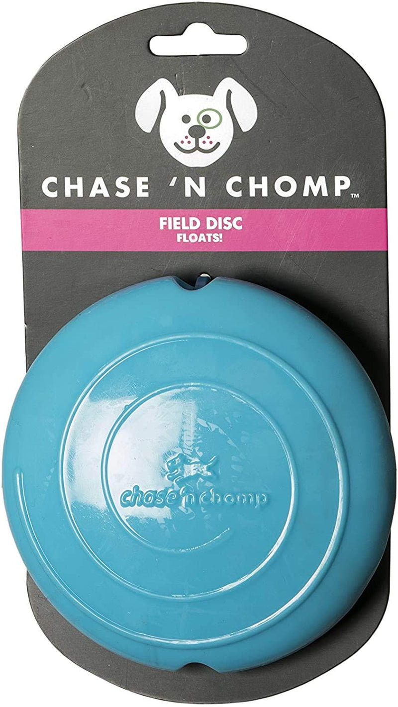 Chase 'n Chomp Field Disc Pet Chew Toy, 4.75 Inch, Blue or Green - PawsPlanet Australia