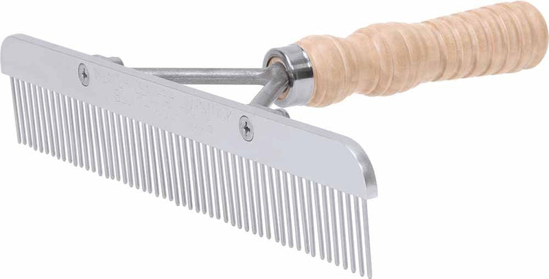 Weaver Leather Blunt Tooth Comb with Wood Handle and Stainless Steel Replacement Blade - PawsPlanet Australia
