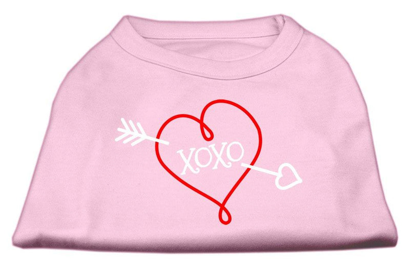 [Australia] - Mirage Pet Products XOXO Screen Print Shirt Light Pink Lg (14) 
