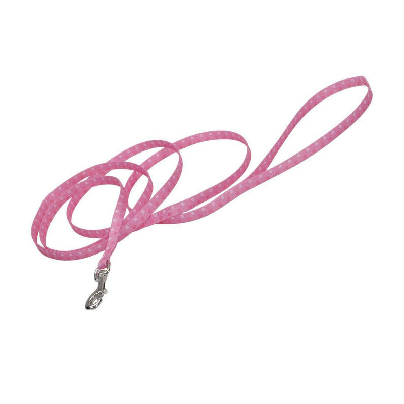 Coastal - Styles - Dog Leash, Pink Dots, 3/8" x 06' - PawsPlanet Australia