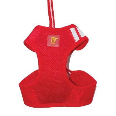 [Australia] - DOGO Pet Fashions Dogo EasyGo Basic Mesh Dog Harness with Leash (s, Red) 