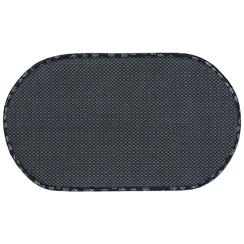 [Australia] - Envision Home 443301 Microfiber Pet Bowl Mat, 12.5 Inch x 21.5 Inch, Black 