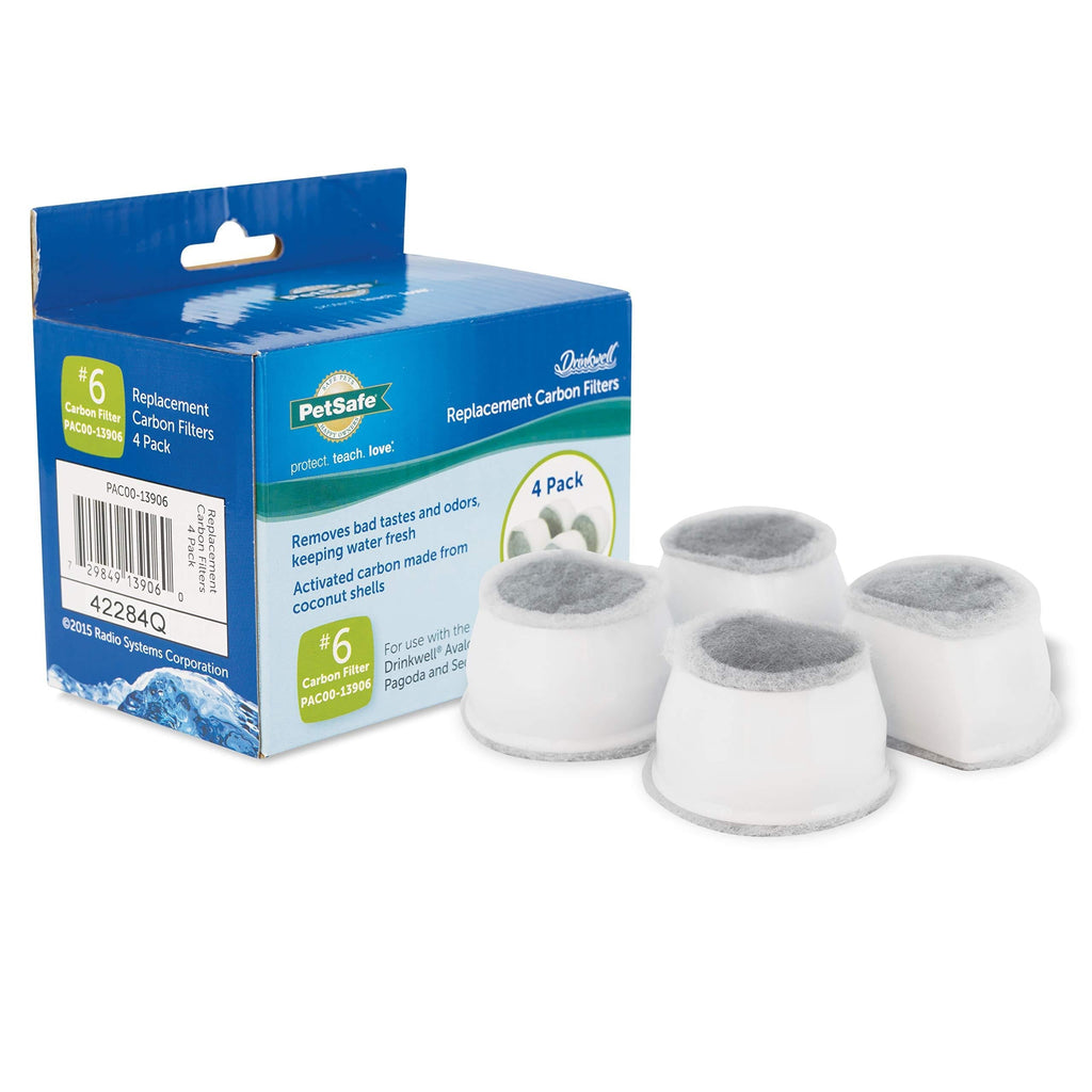 [Australia] - PetSafe Drinkwell Replacement Carbon Filters, Dog and Cat Ceramic and 2 Gallon Water Fountain Filters Pack of 4 