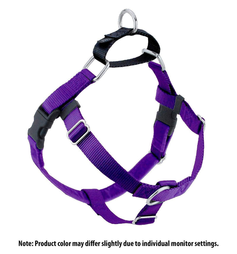 [Australia] - Wiggles Wags Whiskers Freedom No-Pull Dog Harness: Velvet Padding, Multi-Function & USA Made! Lots of Sizes & Colors (Leash Not Included), Large Purple 