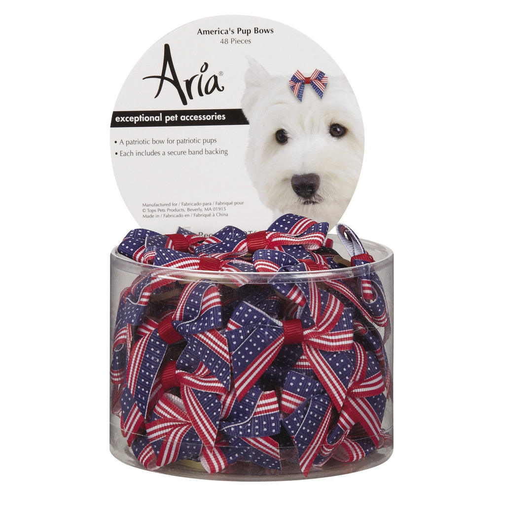 [Australia] - Aria America's Pup Bows for Dogs, 48-Piece Canisters 