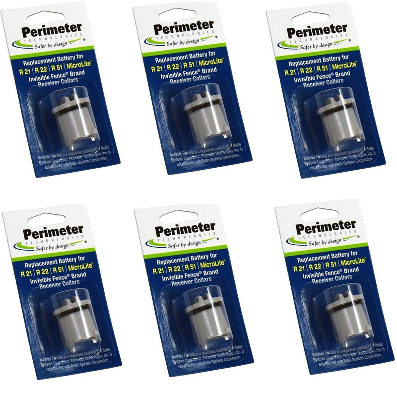 Six Pack Dog Fence Batteries for Invisible Fence R21 or R51 Receiver Collars by Perimeter Technologies - PawsPlanet Australia
