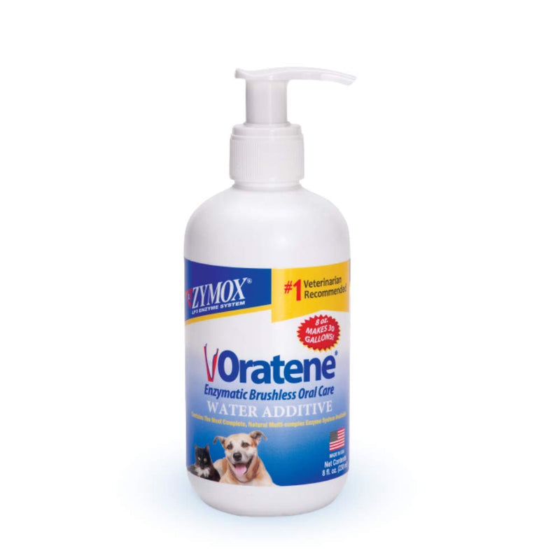 Pet King Brands ZYMOX Oratene Enzymatic Brushless Oral Care Water Additive, 8oz - PawsPlanet Australia