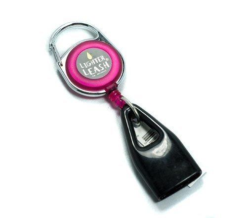 [Australia] - Premium Lighter Leash Retractable Keychain Clip (Pink) 