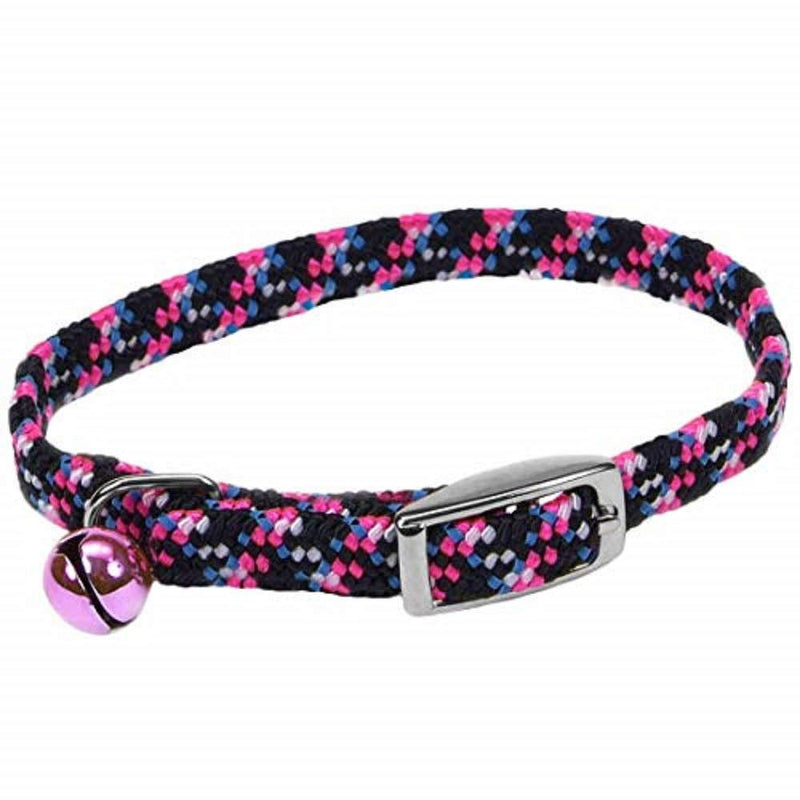 [Australia] - Coastal Pet Products CCP7721NPK Li'l Pals Elasticized Reflective Adjustable Kitten Safety Collar with Bells, Neon Pink 