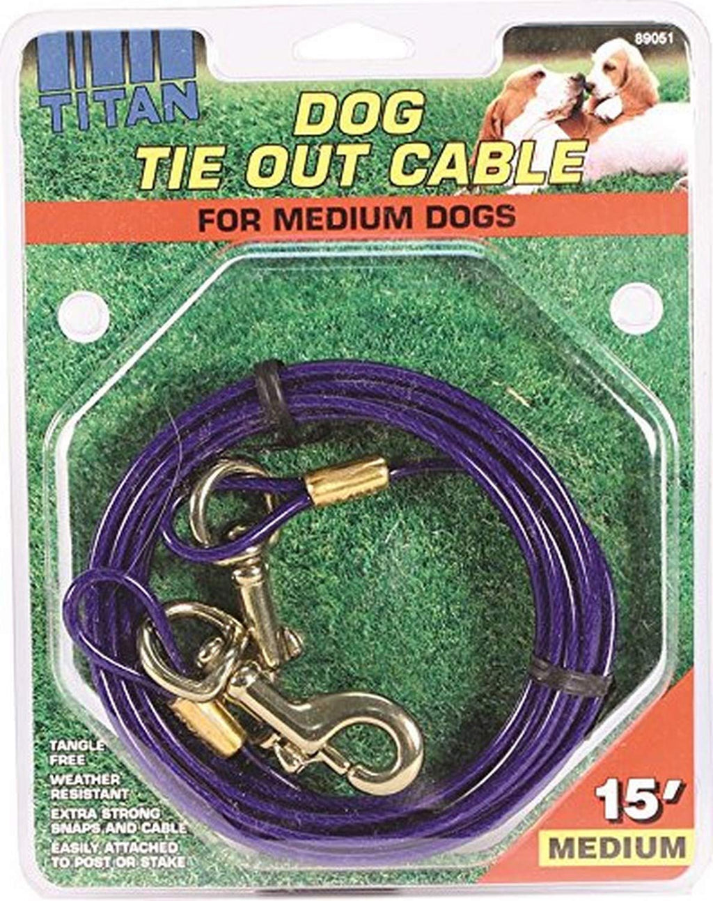 [Australia] - Coastal Pet Products DCP89051 Titan Dog Medium Tie Out Cable, 15-Feet 