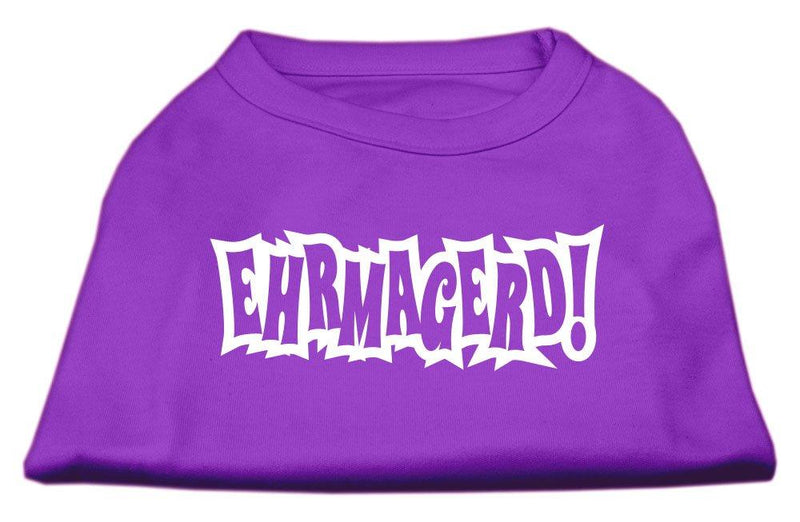 [Australia] - Mirage Pet Products Ehrmagerd Screen Print Shirt Purple Med (12) 