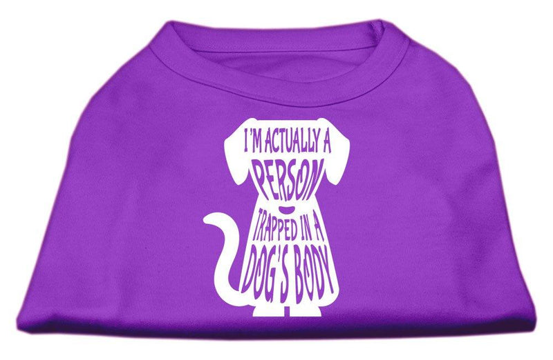 [Australia] - Mirage Pet Products Trapped Screen Print Shirt Purple XL (16) 