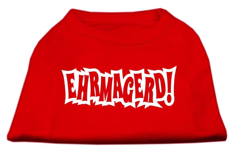 [Australia] - Mirage Pet Products Ehrmagerd Screen Print Shirt Red XL (16) 