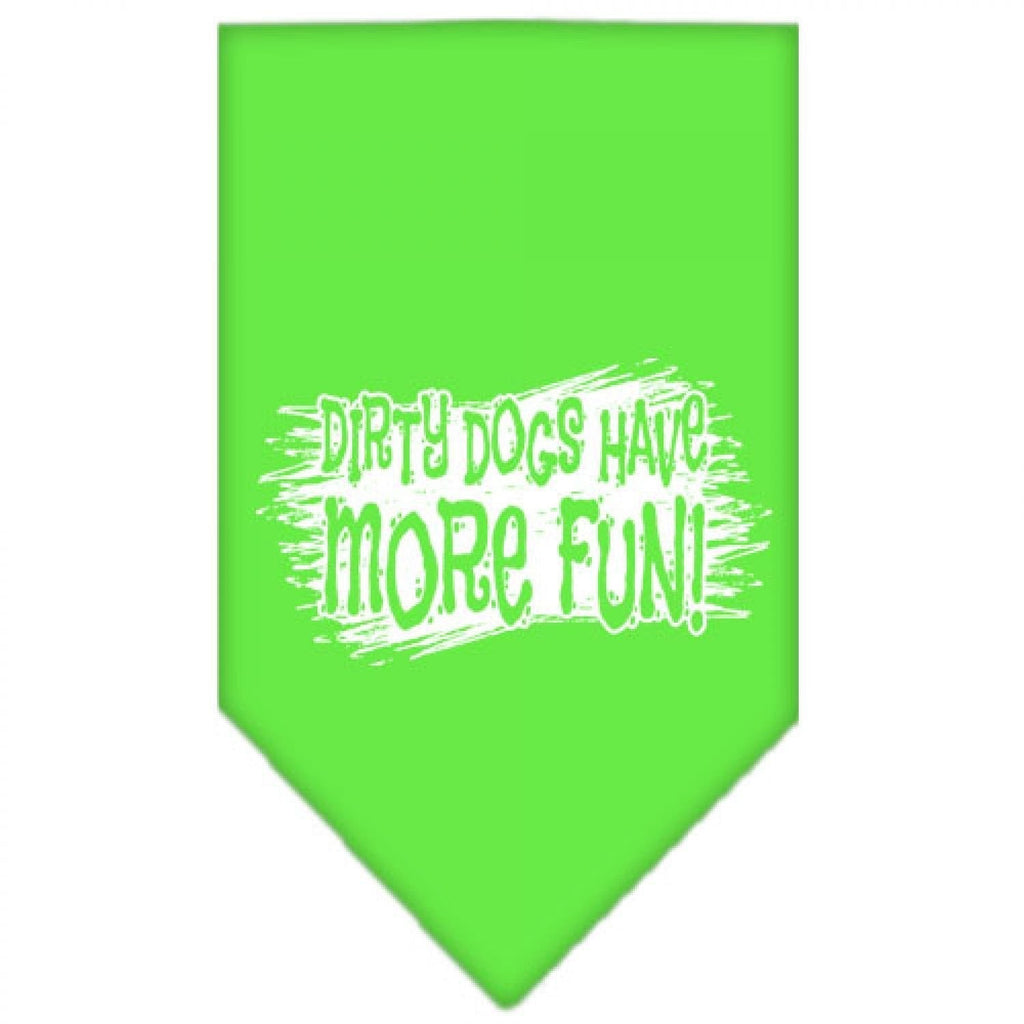 [Australia] - Screen Print Dog Pet Puppy Bandanas Large Lime Green 